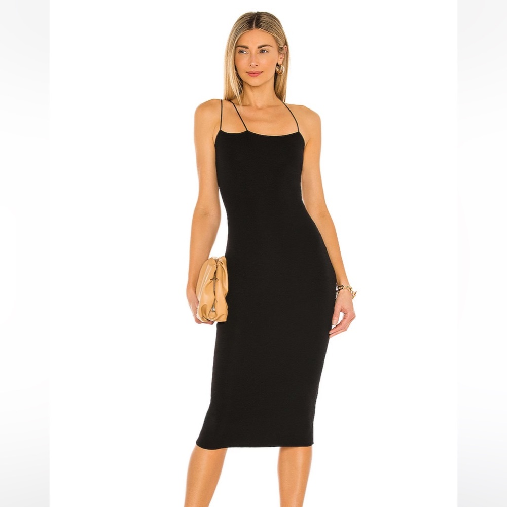 Jacquelyn Midi Dress in Black